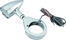 Load image into Gallery viewer, Bikers Choice Chrome Mini LED Turn Signals W/ 41 MM Clamp Universal Custom Pr - Powersports Haven