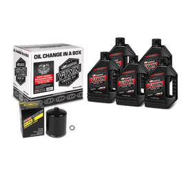 Maxima V-Twin Quick Change Kit Synthetic w/Black Filter Milwaukee-Eight - Powersports Haven