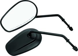 Bikers Choice Black Tapered Long Stem Mirrors Pr - Powersports Haven