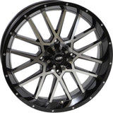 ITP Hurricane 20x6.5 / 4x137 BP / 4+2.5 Offset Gloss Black w/ Milled Edges Wheel
