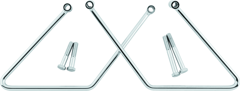 Bikers Choice 00-05 FXST 00-17 FLST Chrome Saddlebag Supports Pr - Powersports Haven