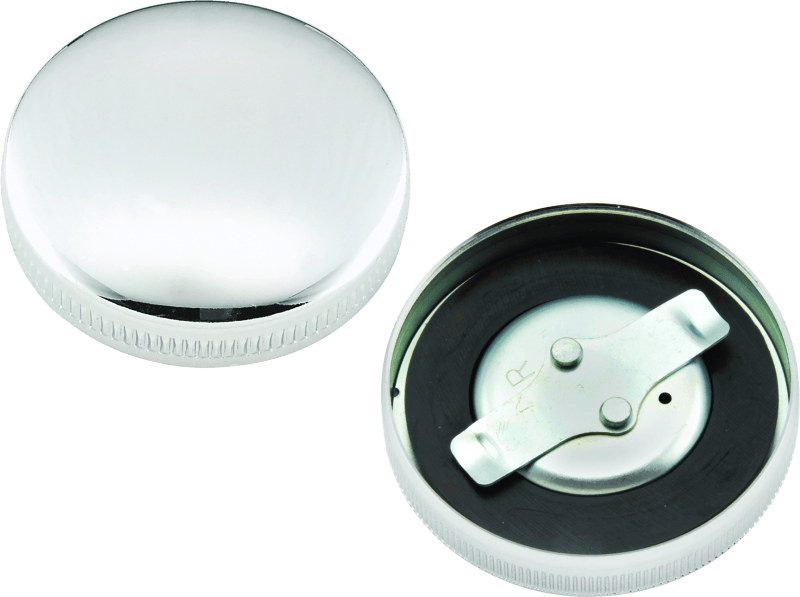 Bikers Choice 36-E73 Chrome Early Nonvent Gas Cap Fatbob Tank Left Side Replaces H-D 61103-65 - Powersports Haven