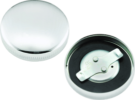 Bikers Choice 36-E73 Chrome Early Nonvent Gas Cap Fatbob Tank Left Side Replaces H-D 61103-65 - Powersports Haven