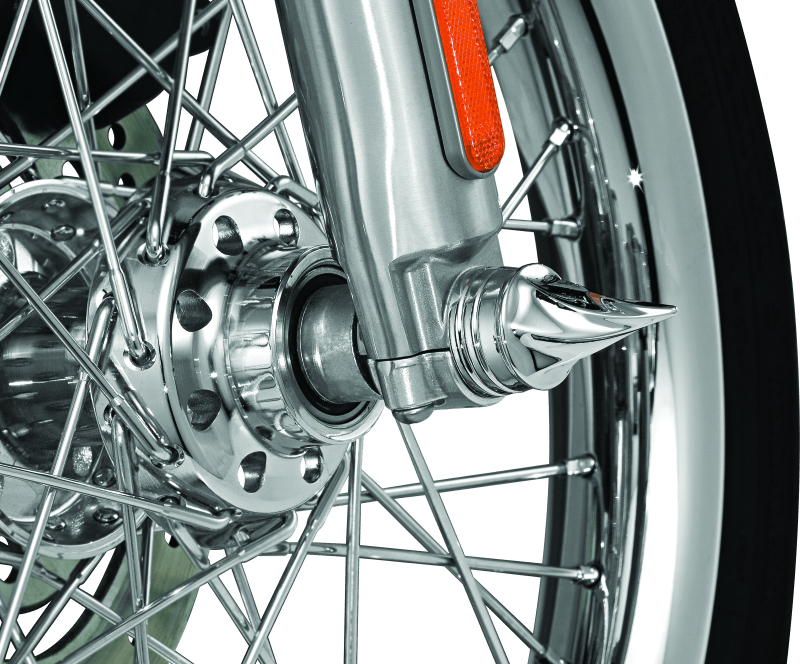 Kuryakyn Twisted Axle Caps Chrome - Powersports Haven