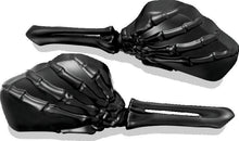 Load image into Gallery viewer, Kuryakyn Skeleton Hand Mirrors Black/Black - Powersports Haven